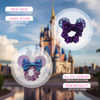 Picture of Styla Hair 2pk Mouse Ear Scrunchies for Kids Velvet Hair Bow Scrunchies for Women - Sparkle Sequins Mouse Hair Bands for Pony Tail Minnie Ears (Purple Mermaid)