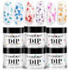 Picture of AZUREBEAUTY Dip Powder Nail Transparent Crystal Dried Flower Set, Blue Green Purple Pink Yellow 6 Colors Natural Real Clear Dipping Powder Starter Kit Nail Art Manicure Salon, No Need Nail Lamp Cured