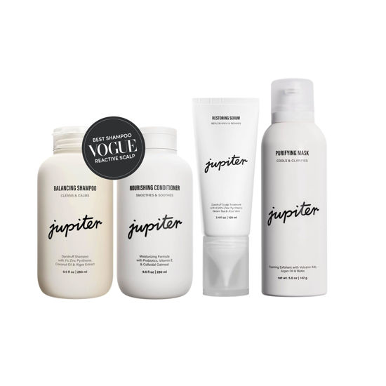 Picture of Jupiter Oil Control & Exfoliation Bundle - Anti Dandruff Shampoo, Conditioner, Restoring Serum & Purifying Mask For Women & Men - Dermatologist-Formulated For Flaky, Itchy, Oily, & Dry Scalp