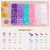 Picture of 9000PCS Flatback Pearls and Rhinestones for Crafting, Pink Purple Mixed Size 3-10mm Resin Rhinestones and Half Pearls for Bedazzling, Nail Art and Decoration with Tweezer and Pickup Pencil