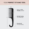Picture of Kitsch Wide Tooth Detangler Comb - Curved Handle for Curly, Wet & Thick Hair, Black Shower Comb for Women