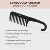 Picture of Kitsch Wide Tooth Detangler Comb - Curved Handle for Curly, Wet & Thick Hair, Black Shower Comb for Women