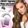 Picture of Lash Clusters Wispy Eyelash Clusters Natural C Curl DIY Lash Extension zanlufly 180Pcs Thin Band Individual Lashes Eyelash Extensions (8-16MM)