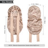 Picture of AWAYTR Long Satin Bonnet for Women - Double Layer Elastic Silk Bonnet for Braids Hair Sleeping Cap with Tie Band (Champagne)
