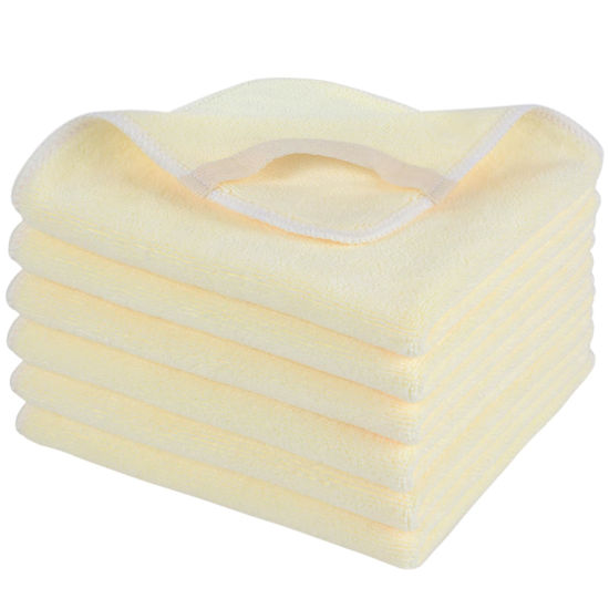 Picture of SINLAND Microfiber Facial Cloths Fast Drying Washcloth 12inch x 12inch Absorbent Face Wash Cloth Soft Makeup Remover Cloths