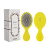 Picture of RHOS Mini Hair Brush for Women,Men and Kids-Travel Size Hair Brush for Purse,Pocket,backpack-Small Cushion Paddle Brush with Soft Bristles-Mini Detangler Brush for All Hair Types(1 Pack-Yellow)