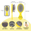 Picture of RHOS Mini Hair Brush for Women,Men and Kids-Travel Size Hair Brush for Purse,Pocket,backpack-Small Cushion Paddle Brush with Soft Bristles-Mini Detangler Brush for All Hair Types(1 Pack-Yellow)