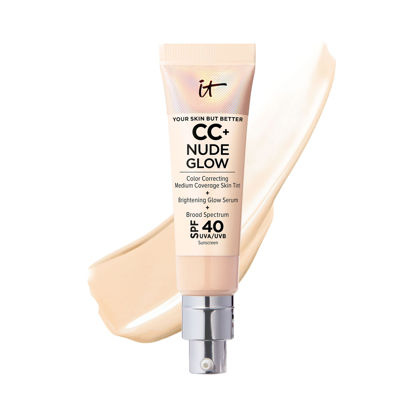Picture of IT Cosmetics CC+ Nude Glow Lightweight Foundation + Glow Serum with SPF 40 - With Niacinamide, Hyaluronic Acid & Green Tea Extract - Light - 1.08 fl oz