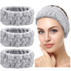 Picture of Chuangdi 3 Pieces Spa Headband for Women Facial Makeup Headband Soft Terry Cloth Hairband for Washing Face Mask Spa Shower Gifts(Gray)