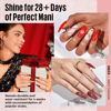Picture of MEFA 47 PCS Gel Nail Polish Kit, 42 Colors Christmas Collection Nude Pink White Colorful Gel Polish Set with 5 Pcs Base and Glossy/Matte/Glitter Top Coat DIY Manicure Art at Home Gifts for Women