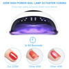 Picture of Wisdompark LED Nail Lamp 220W for Gel Nails Fast Curing Dryer with 57pcs Lamp Beads 4 Timers Professional UV Light for Home Salon Nail Art Tools White