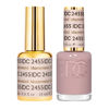 Picture of DND DC Gel Polish Set, Sheer Collection, UV/LED Gel Polish and Air Dry Nail Lacquer, Matching Chip-Free Polish Duo, 2455 Mastermind, 0.5 Fl Oz