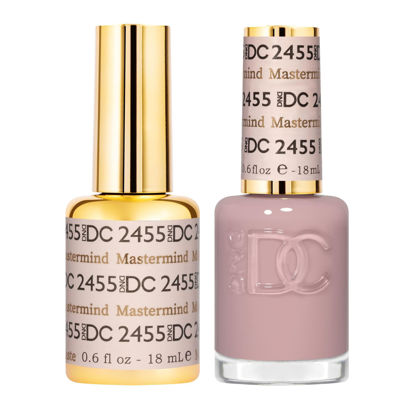 Picture of DND DC Gel Polish Set, Sheer Collection, UV/LED Gel Polish and Air Dry Nail Lacquer, Matching Chip-Free Polish Duo, 2455 Mastermind, 0.5 Fl Oz