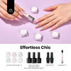 Picture of Beetles 6 Colors Chrome Nail Powder Aurora Pearl Kit with Base Top Coat Color Gel Polish-Iridescent Glazed Donut Chrome Nail Powder Metallic Mirror Effect Mermaid Glitter Kit for Nail Art Design