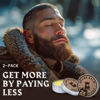 Picture of Striking Viking Beard Balm for Men - Leave-In Beard Conditioner, Sandalwood Scented Styling Balm with Naturally Derived Butter, Argan & Jojoba Oils (2 Oz/Bottle, 2 Pack)