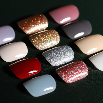Picture of Teenitor Short Press On Nails,Press On Manicure, Glossy Square Press on False Nails, Natural Fake Nails,288pcs