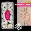 Picture of 600PCS Half Cover Coffin Nail Tips - Acrylic Nail Tips, krofaue 12 Size Natural Half Cover Nail Tips, Half Cover Acrylic False Nail Tips With Box for Nail Tips Art Salons and Home DIY