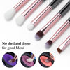 Picture of Eye Makeup Brush Set, 6 Pcs Professional Blending Eyeshadow Makeup Brushes for Concealer Eyebrows Eyeliner, Soft Hairs & Wood Handle (black and rose gold)…