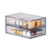Picture of ZHIAI Stackable Storage Drawer, 2 Piece Acrylic Organiser for Cosmetics and Beauty Products, Suitable for Dressers, Bathrooms, Cabinets, Storage Rooms, Bedrooms and Home Organisers