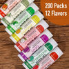 Picture of AZEN 200 Pack Lip Balm, Natural Lip Balm Bulk, Lip Care Product, Moisturizing Lip Balm for dry cracked lips - 12 Flavors