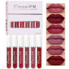 Picture of evpct CmaaDu 6Pcs Lipstick Matte Liquid Lipstick Lipgloss Set for Women, Dark Plum Wine Rose Mauve Red Nude Pink labiales mate 24 horas originales matte larga duracion 24 Hour Lipstick A-02