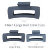 Picture of Sisiaipu Large Square Jumbo Hair Clips - 4.1 Inch Big Jaw Clips for Thick Hair, 12 Pcs Bulk Accessories for Women and Girls - Neutral