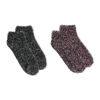 Picture of Dr. Scholl's Women's 2 Pack Soothing Spa Low Cut Lavender + Vitamin E Socks with Silicone Treads, Peach, Burgundy, Gray, Black, Shoe Size: 4-10