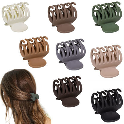 Picture of 1.6" Matte Medium Double Row Teeth Hair Clips for Women - Strong Hold Jaw Clamps for Thin, Fine & Thick Hair