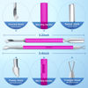 Picture of 2PCS Metal Rose Pink Cuticle Pusher and Cutter Remover Salon Quality Stainless Steel Gel Nail Polish Peeler Scraper Durable Manicure and Pedicure Cleaner Tool For Fingernail and Toenail