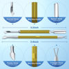 Picture of 2PCS Metal Mineral Gold Cuticle Pusher and Cutter Remover Salon Quality Stainless Steel Gel Nail Polish Peeler Scraper Durable Manicure and Pedicure Cleaner Tool For Fingernail and Toenail