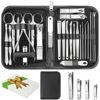 Picture of Manicure Set, Professional Nail Clippers Pedicure Kit 26 Pieces Nail Care Tools for Travel & Grooming (silver white)
