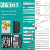 Picture of Manicure Set, Professional Nail Clippers Pedicure Kit 26 Pieces Nail Care Tools for Travel & Grooming (silver white)