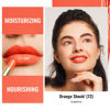 Picture of Oulac Moisturizing Shine Orange Red Lipstick for Women - 2 in 1 Orange Red Glossy Tinted Lip Balm, Hydrating Winter Lipstick for Dry Lips,Shine Juicy Finish Vegan 2.2g/0.07oz (12)