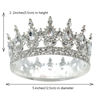 Picture of YOUlDIANZI Queen Crown Rhinestone Wedding Crowns and Tiaras for Women Costume Party Hair Accessories Princess Birthday Crown Crystal Bridal Crown