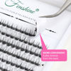Picture of Fenshine Cluster LashesIndividual Lashes Wide Stem 0.07D 20D Curl 17mm Length DIY Eyelash Extension Individual Soft False Lashes for Personal Use at Home