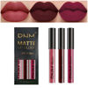 Picture of evpct 3Pcs Dark Red Purple Matte 24-hour Liquid Lipstick Sets,DNM Matte Lipstick Lip Stain Long Lasting 24 Smudge Waterproof Lip Gloss Gift Set Matt Lipsticks Set Matt Liquid Women Makeup Lipstick 06