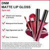 Picture of evpct 3Pcs Dark Red Purple Matte 24-hour Liquid Lipstick Sets,DNM Matte Lipstick Lip Stain Long Lasting 24 Smudge Waterproof Lip Gloss Gift Set Matt Lipsticks Set Matt Liquid Women Makeup Lipstick 06