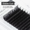 Picture of NAGARAKU Eyelash Extensions Individual Lashes 0.07mm D curl 9mm Classic Super Matte Black Soft Natural Faux Mink 16 rows Stable curl