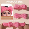 Picture of Teenitor 5 Pack Spa Headband for Washing Face, Girls Makeup Headband, Bow Tie Hair Band, Microfiber Women Skincare Headbands, Cosmestic Facial Sports Yoga Elastic Headband