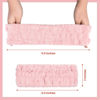 Picture of Chuangdi 3 Pieces Terry Cloth Elastic Headbands for Women - Makeup, Face Washing, Yoga, Sports, Shower (Pink, Green, Brown)