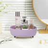 Picture of Anyoifax Makeup Perfume Organizer Tray 360 Degree Rotating Lazy Susan Skincare Lotion Organizer Spinning Cosmetics Storage for Dresser, Vanity, Bathroom Countertop, Small Purple