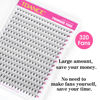 Picture of TDANCE Premade Fans Eyelash Extensions 320 Fans Pre Made Fans Lash Extensions Middle Stem Heat Bonded Premade Lash Fans Volume Lash Extensions(320-24D-0.05-D-8-15mm)