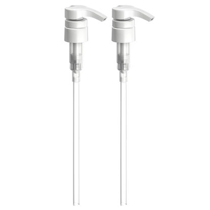 Picture of Bar5F Universal Pumps for Shampoo, Conditioner, Lotion, Body Wash, Fits 1" Inch Bottle Necks, 1 Liter 33.8-Ounce Bottles (White)
