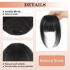 Picture of NAYOO Clip in Bangs 100% Real Human Bangs Hair Extensions French Bangs Clip on Hair Bangs for Women Fringe with Temples Hairpieces Curved Bangs for Daily Wear（Natural Black）