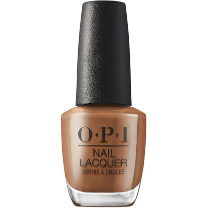 Picture of OPI Nail Lacquer, Opaque & Dark Creme Finish Brown Nail Polish, Up to 7 Days of Wear, Chip Resistant & Fast Drying, Spring '24, Your Way Collection, Material Gowrl, 0.5 fl oz