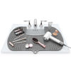 Picture of Sink Topper Foldable Sink Cover - Silicone Beauty Makeup Brush Cleaning Mat Hot Tools Organizer - for Extra Space & Storage Saver - Bathroom Must Have - Large, Silver
