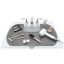 Picture of Sink Topper Foldable Sink Cover - Silicone Beauty Makeup Brush Cleaning Mat Hot Tools Organizer - for Extra Space & Storage Saver - Bathroom Must Have - Large, Silver