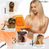 Picture of Full Shine Real Human Hair Extensions Clip ins 12 Inch Brown Balayage Clip in Hair Extensions Dark Brown Ombre Brown Mix Caramel Blonde Straight Hair Clip ins