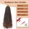Picture of Goddess Box Braids Crochet Hair With Curly Ends 18 Inch Bohomian Box Braids Crochet Braids 8 Packs 3X Crochet Braids Synthetic Braiding Hair Extension for Black Women (18 Inch (Pack of 8), T1B 30)