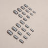 Picture of Press on Nails Short Square Acrylic Fake Nails with Apricot Design Full Cover False Nails Glossy Nude Glue on Nails Artificial Stick on Nails for Women 24Pcs (Bursting Silver)